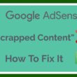 Google adsense scrapped content